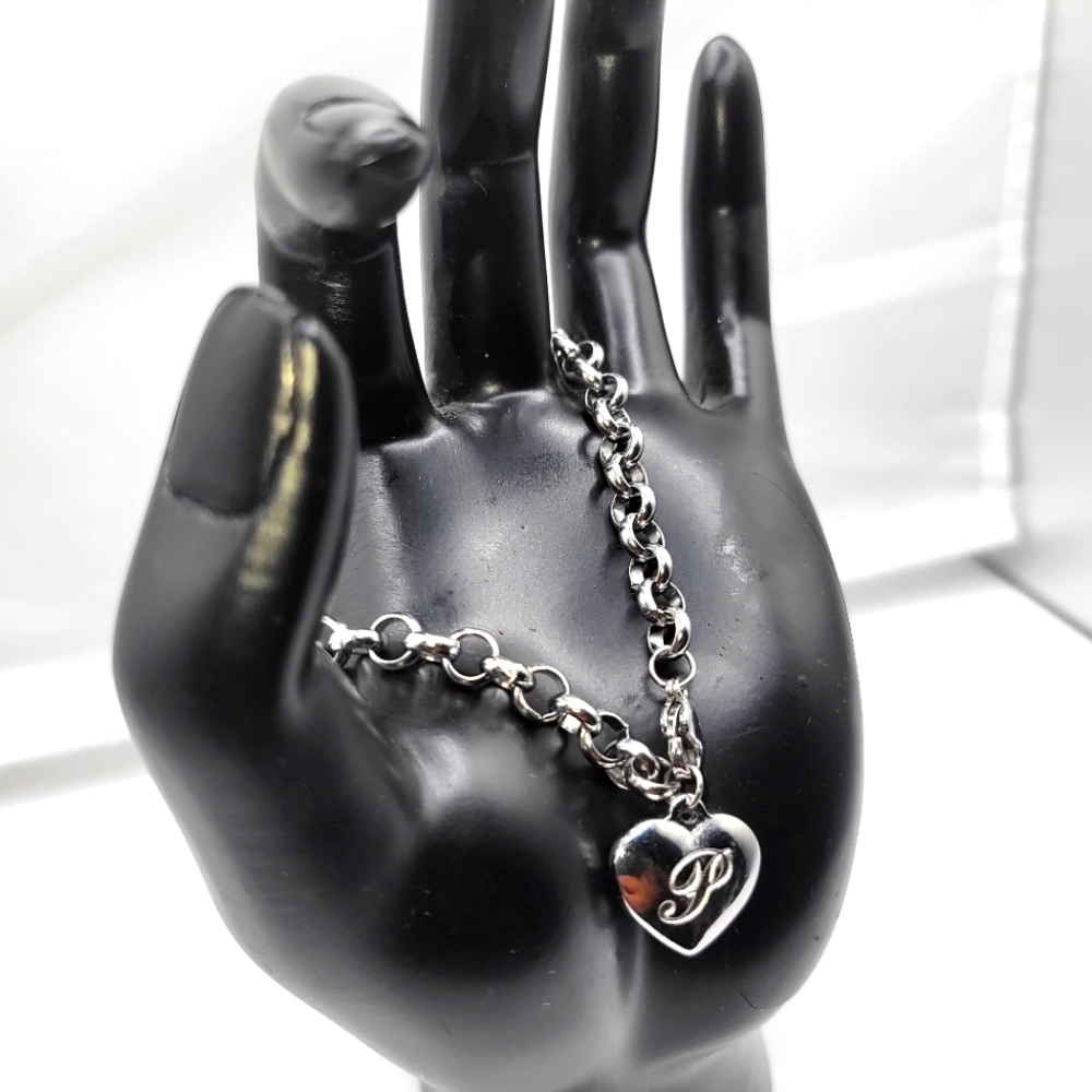 8 in initial "P" bracelet